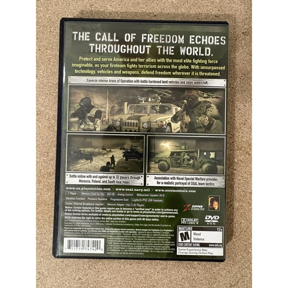 SOCOM 3: U.S. Navy SEALs (Sony PlayStation 2, 2005) Complete and Tested